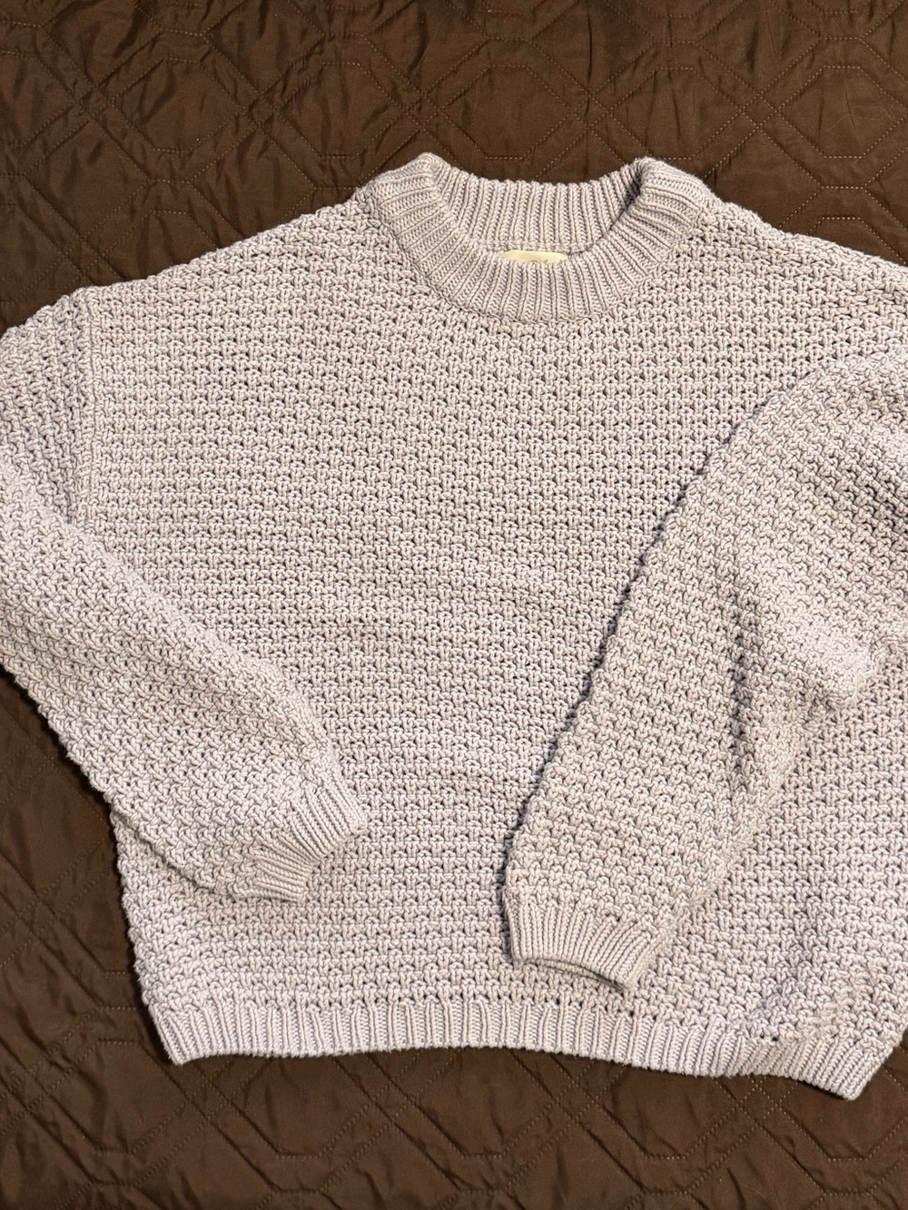 Chunky Crewneck Sweater in Light lilac - Women's